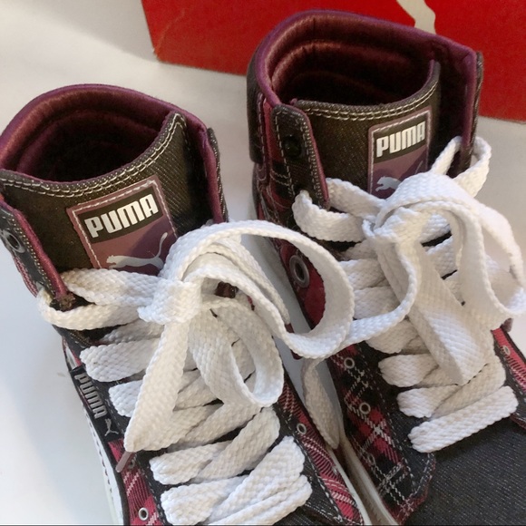 First round plaid; high top Puma; Size 5.5 - Picture 6 of 8
